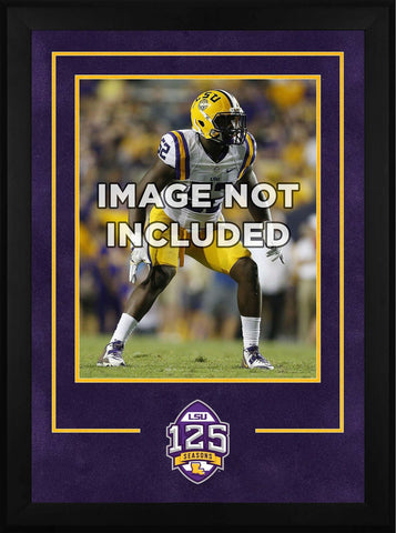 LSU Tigers Dlx 16'' x 20'' Vertical Photo Frame with 125 Years of Football Logo