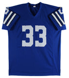 Tony Dorsett Authentic Signed Blue Throwback Pro Style Jersey BAS Witnessed