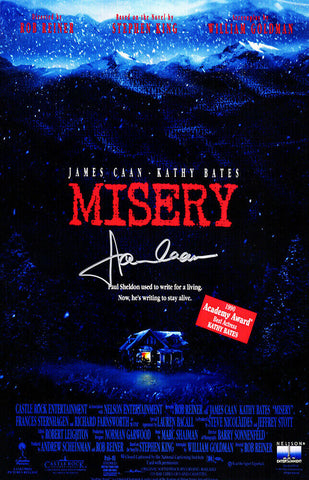 James Caan Signed "Misery" 11x17 Movie Poster - SCHWARTZ COA
