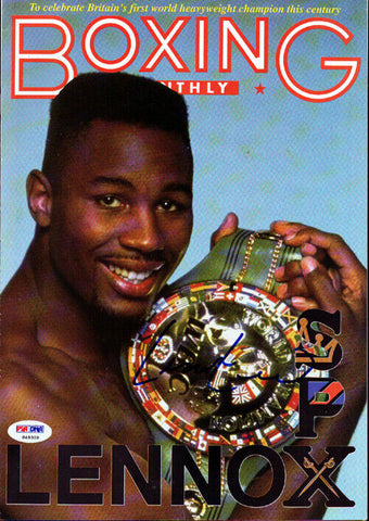Lennox Lewis Autographed Signed Boxing Monthly Magazine PSA/DNA #S49309