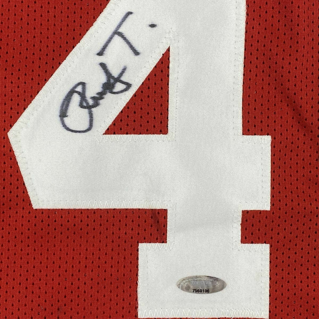Houston Rockets Rudy Tomjanovich Autographed Red Jersey Full Name Beckett  BAS QR #BH51731 - Mill Creek Sports