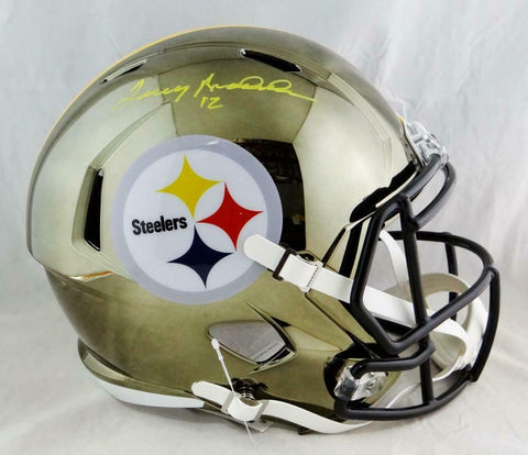 Terry Bradshaw Signed Pittsburgh Steelers F/S Speed Helmet-Beckett Auth *Yellow