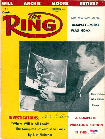 Gene Fullmer Autographed Signed The Ring Magazine Cover PSA/DNA #S49002