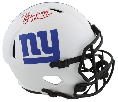 Giants Michael Strahan Authentic Signed Lunar Full Size Speed Rep Helmet BAS Wit