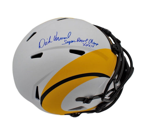 Dick Vermeil Signed Los Angeles Rams Speed Full Size Lunar NFL Helmet with Insc