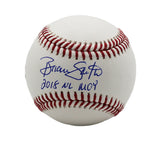Brian Snitker Signed Atlanta Braves Rawlings OML White MLB Baseball-2018 NL MOY