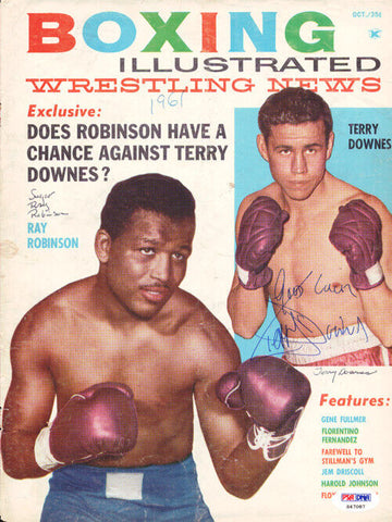 Terry Downes Autographed Boxing Illustrated Magazine Cover PSA/DNA #S47087