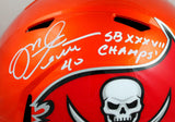 Mike Alstott Signed TB Buccaneers F/S Flash Speed Helmet w/SB Champs-BAWHologram