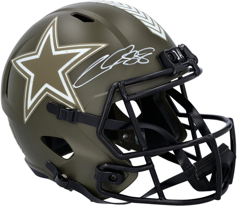 Ceedee Lamb Dallas Cowboys Signed Riddell 2022 Salute To Service Helmet