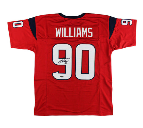 Mario Williams Signed Houston Custom Red Jersey