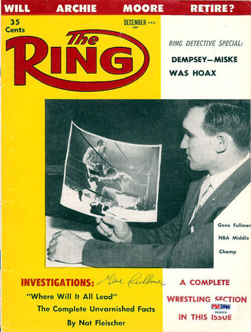 Gene Fullmer Autographed Signed The Ring Magazine Cover PSA/DNA #S49004