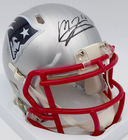 Mac Jones Autographed Patriots Speed Mini Helmet (Bubbled) Beckett WS86379