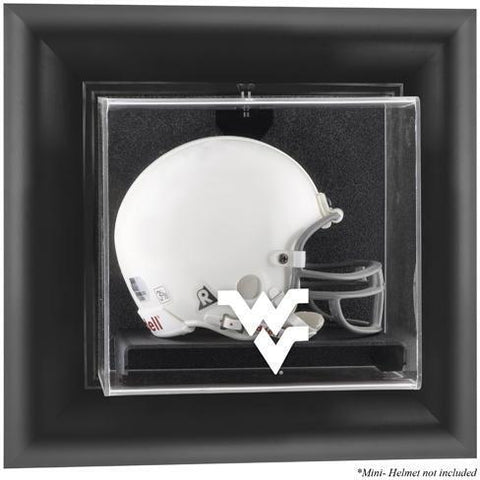 West Virginia Black Framed Wall-Mountable Mini Helmet Display Case