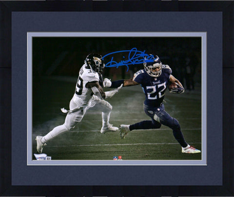 Framed Derrick Henry Tennessee Titans Signed 8" x 10" Record Breaking Photo