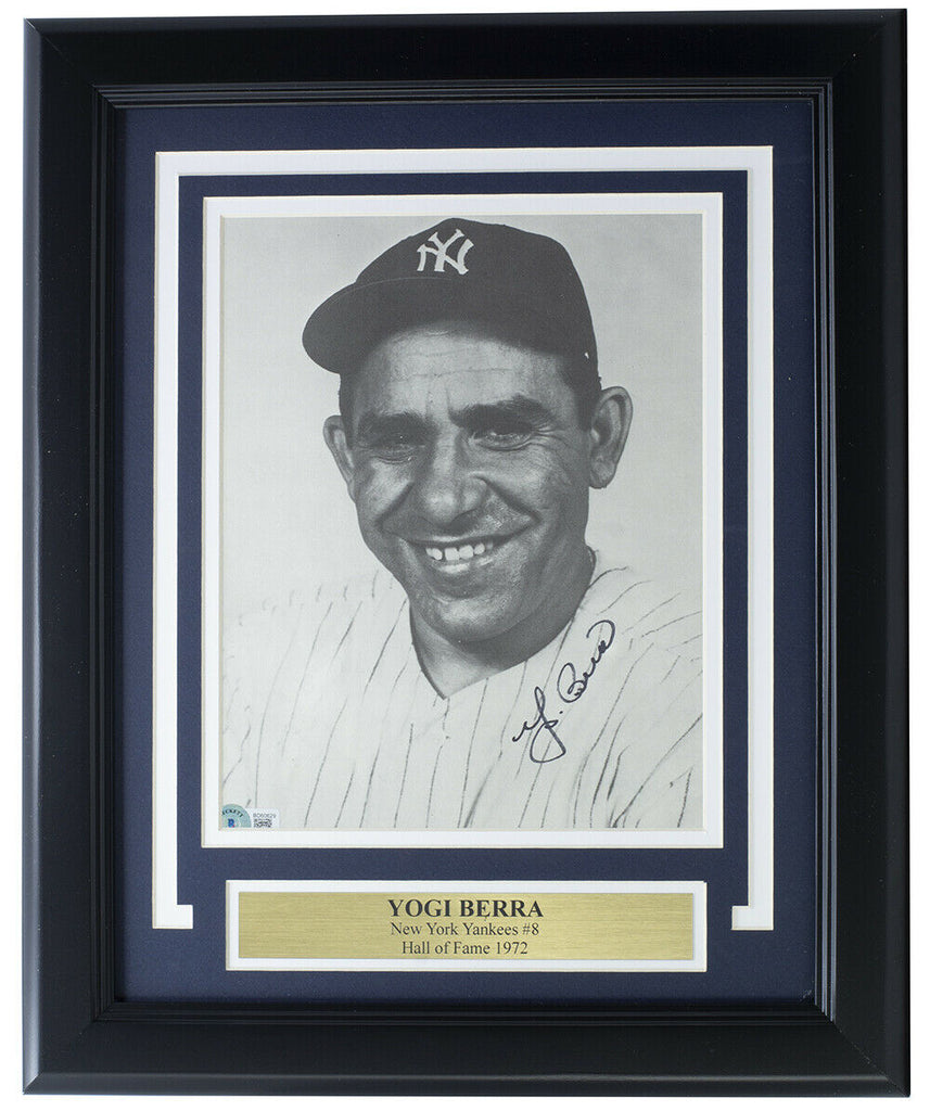 Yogi Berra Signed New York Yankees Jersey. Baseball