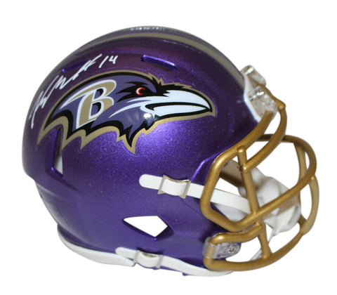 Kyle Hamilton Autographed Baltimore Ravens Flash Mini Helmet Beckett 38674