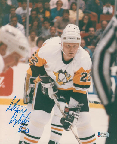 Penguins Steve Dykstra Authentic Signed 8x10 Photo Autographed BAS #AA48141
