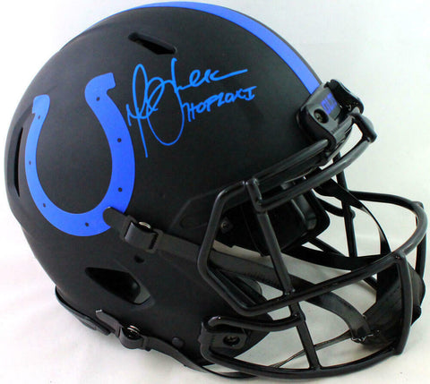 Marshall Faulk Signed Colts Authentic Eclipse F/S Helmet w/ HOF- Beckett W *Blue