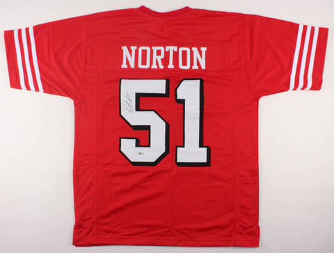 Ken Norton Jr. Signed San Francisco 49ers Jersey (Beckett) 3xSuper Bowl Champ