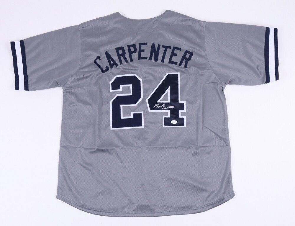 Matt Carpenter Signed New York Yankees Gray Road Jersey (JSA) N.Y. 3rd  Baseman