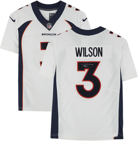 Russell Wilson Denver Broncos Autographed White Nike Limited Jersey