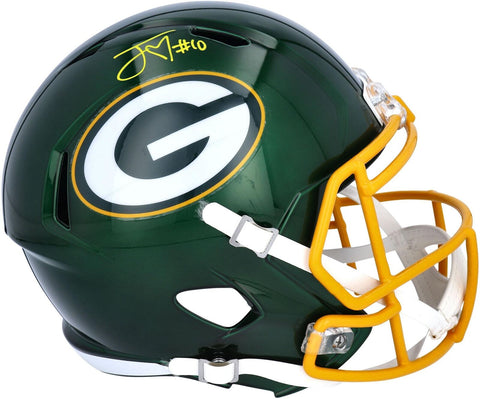 Jordan Love Packers Signed Riddell Flash Alternate Speed Helmet
