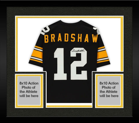 FRMD Terry Bradshaw Pittsburgh Steelers Signed Black Mitchell & Ness Auth Jersey