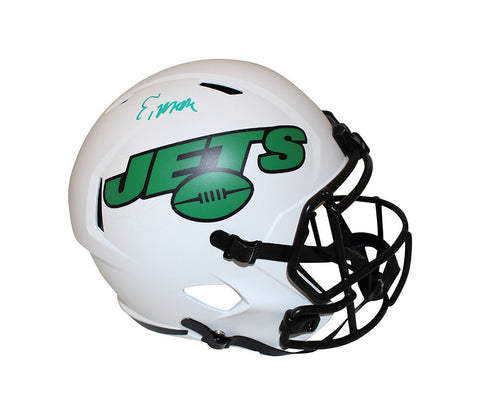 Elijah Moore Autographed New York Jets F/S Lunar Speed Helmet Beckett 37989
