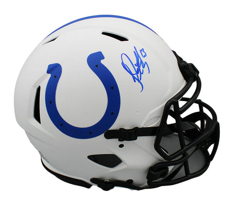 Jeff Saturday Signed Indianapolis Colts Speed Authentic Lunar NFL Helmet