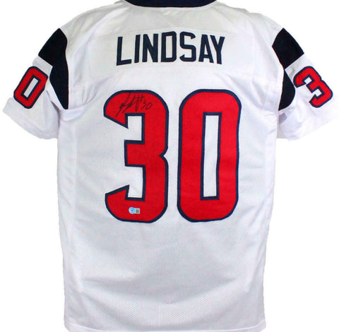 Phillip Lindsay Autographed White Pro Style Jersey-Beckett W Hologram
