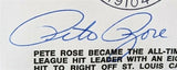 Pete Rose Signed Reds/Phillies Cachet Envelope in 14x18 Matted Display (JSA COA)