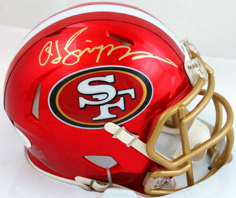 OJ Simpson Autographed San Francisco 49ers Flash Speed Mini Helmet- JSA W *Gold