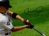 Cal Ripken Jr Signed Baltimore Orioles 8x10 Batting PF Photo- JSA W Auth *Blue