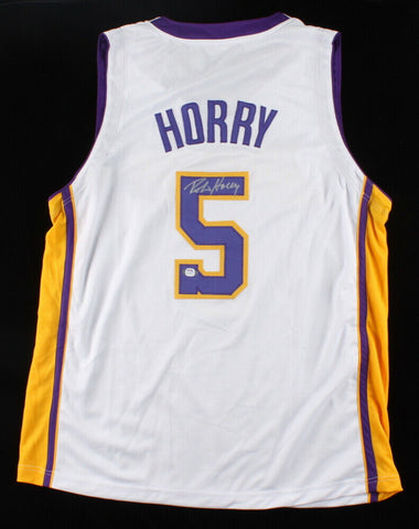 Robert Horry Signed Lakers Jersey (PSA COA) Los Angeles 7xNBA Champ / Foward