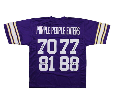 Purple People Eaters Signed Minnesota Custom Purple Jersey