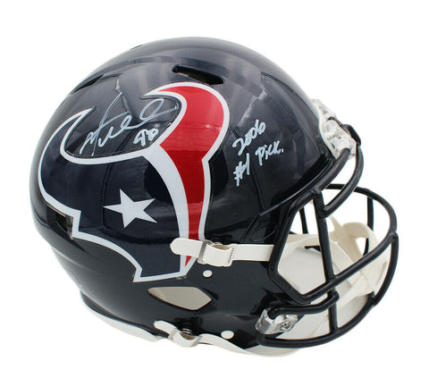 Mario Williams Signed Houston Texans Speed Authentic Helmet w- 2006 #1 Pick
