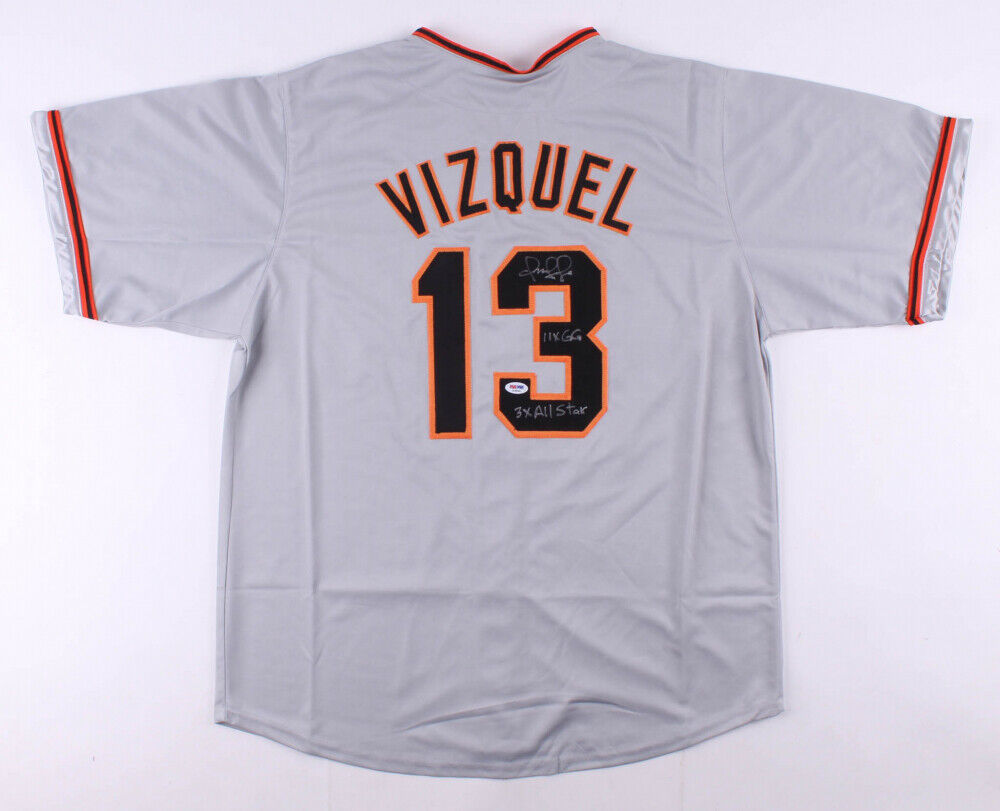 Omar Vizquel Signed SF Giants Jersey Inscribed 11x GG & 3x All Star –  Super Sports Center