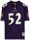 Framed Ray Lewis Ravens Signed Mitchell & Ness Purple Jersey w/"HOF 18" Insc