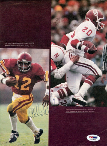 Billy Sims & Charles White Autographed Magazine Page Photo PSA/DNA #S43506
