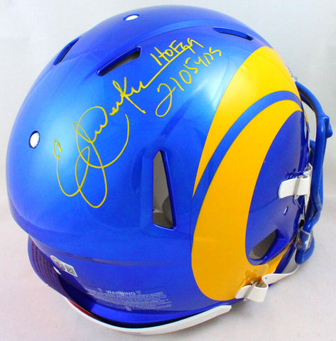 Eric Dickerson Signed Rams FS 2020 Speed Authentic Helmet w/2 Insc-BeckettW Holo