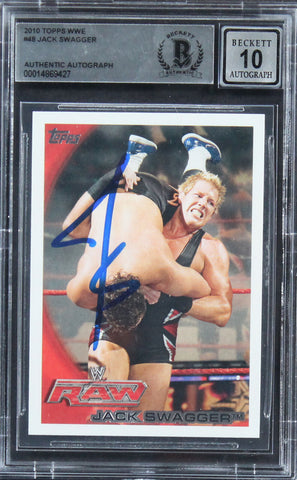 Zack Ryder Authentic Signed 2010 Topps #48 Card Auto Graded Gem 10! BAS Slabbed