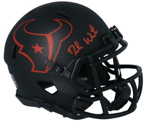 DESHAUN WATSON Autographed Texans Eclipse Mini Speed Helmet FANATICS