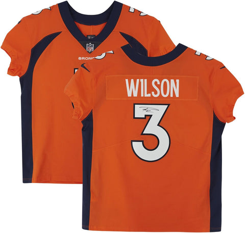 Russell Wilson Denver Broncos Autographed Orange Nike Elite Jersey