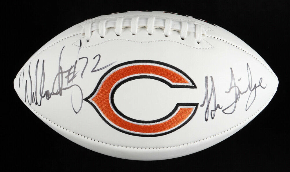 William Perry Signed Chicago Bears Logo Football Inscribed The