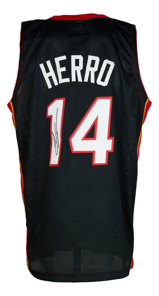 Tyler Herro Autographed Red Miami Heat Custom Jersey (JSA)