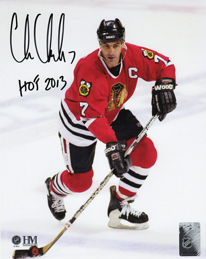Chris Chelios Autographed & Framed Chicago Blackhawks Jersey Auto JSA COA