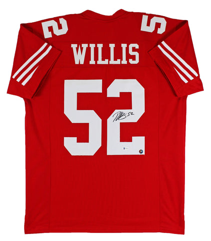 Patrick Willis Authentic Signed Red Pro Style Jersey Autographed BAS Witnessed