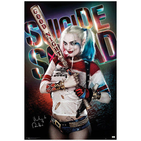 Margot Robbie Autographed Suicide Squad Harley Quinn 22x34 Poster