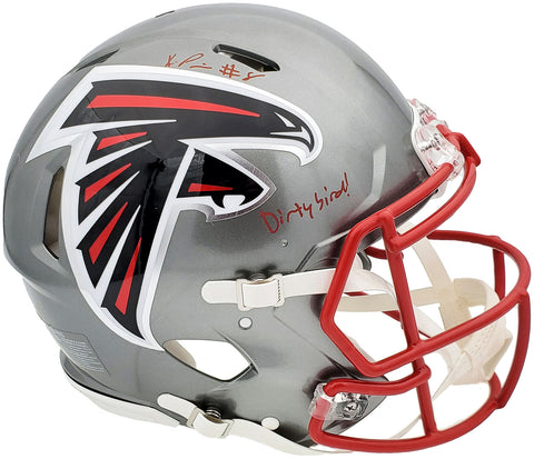 KYLE PITTS AUTOGRAPHED FALCONS FLASH FULL SIZE AUTH HELMET DIRTY BIRD BECKETT