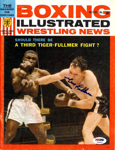 Gene Fullmer Autographed Boxing Illustrated Magazine Cover PSA/DNA #S49007